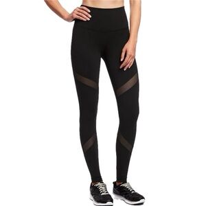 OLD NAVY High Waisted Elevate Mesh Trim Compression Leggings - Size M